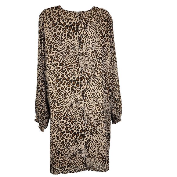 Time and Tru Dress XL 16-18 Peasant Floral V Neck Long Sleeve Lined Babydoll - Picture 2 of 8